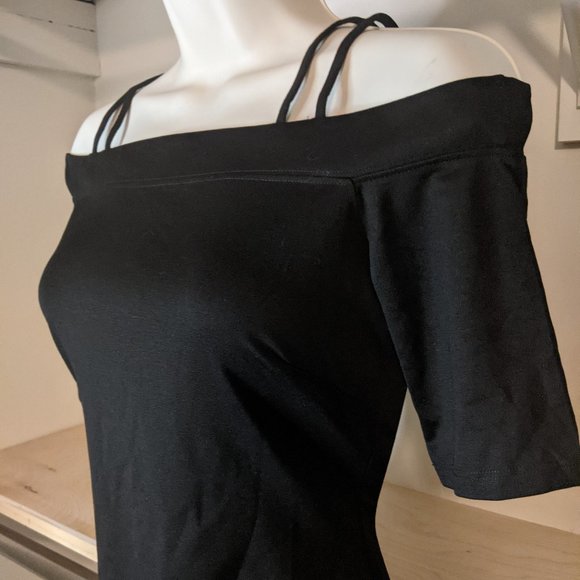 H&M Black Bodycon Off the Shoulder Dress - Picture 2 of 2